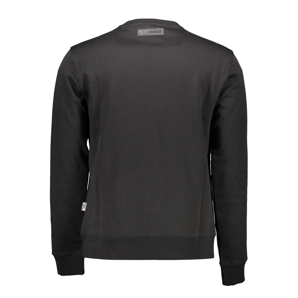 Schwarzer Baumwollpullover für Herren
