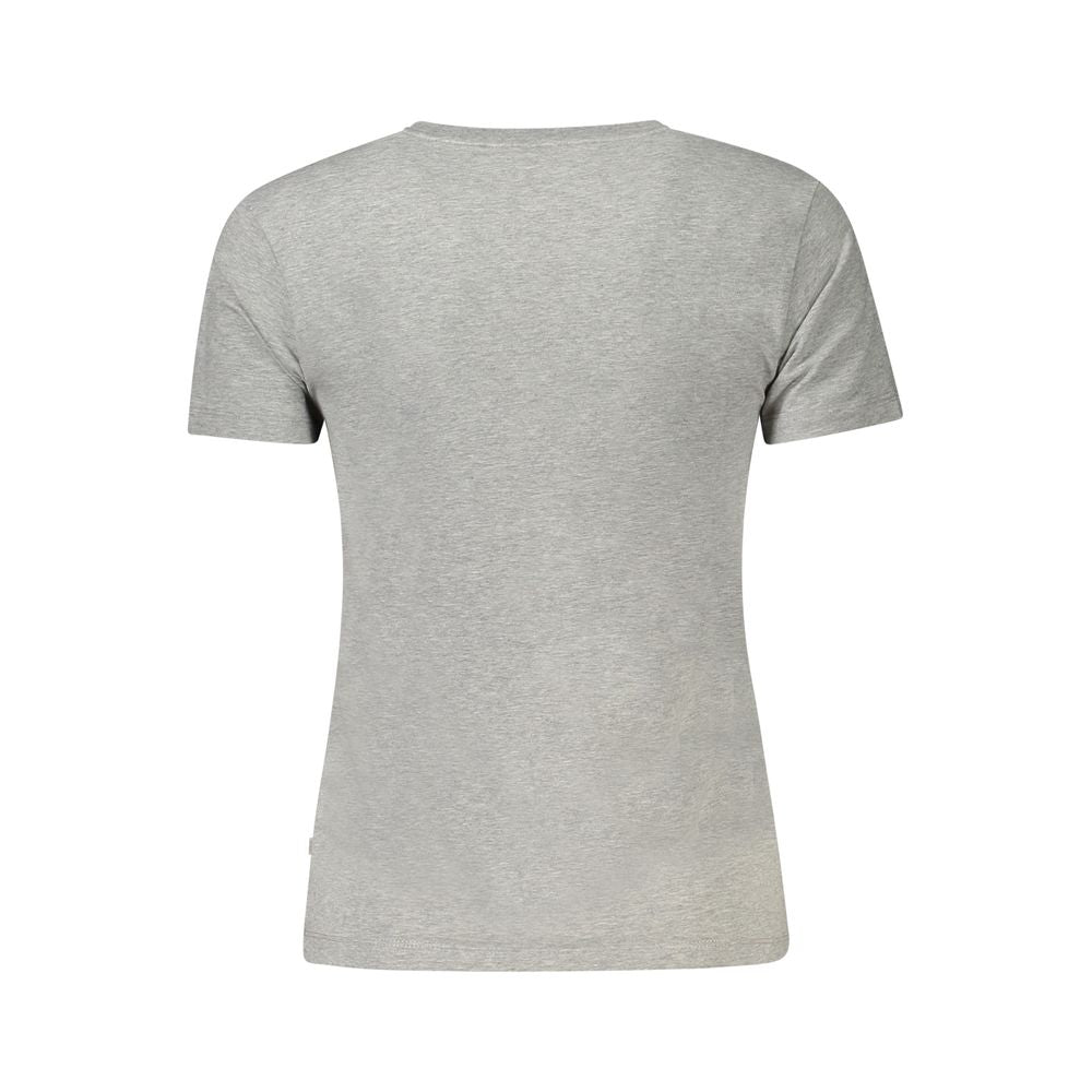 Grey Cotton Women's T-Shirt