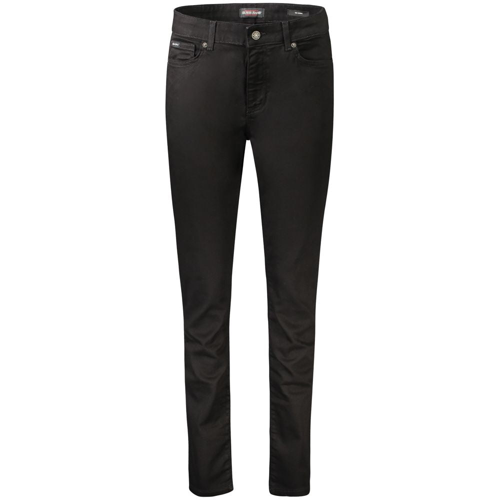 Schwarze Baumwoll-Damen-Skinny-Jeans