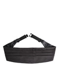 Schwarzer Herren Kummerbund aus 100 % Seide, breite Taille