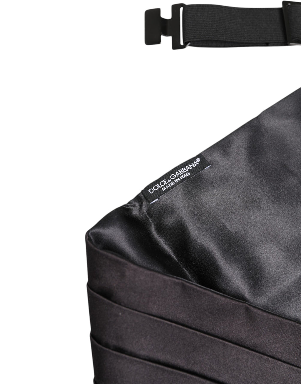 Schwarzer Herren Kummerbund aus 100 % Seide, breite Taille