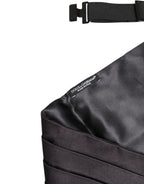 Schwarzer Herren Kummerbund aus 100 % Seide, breite Taille
