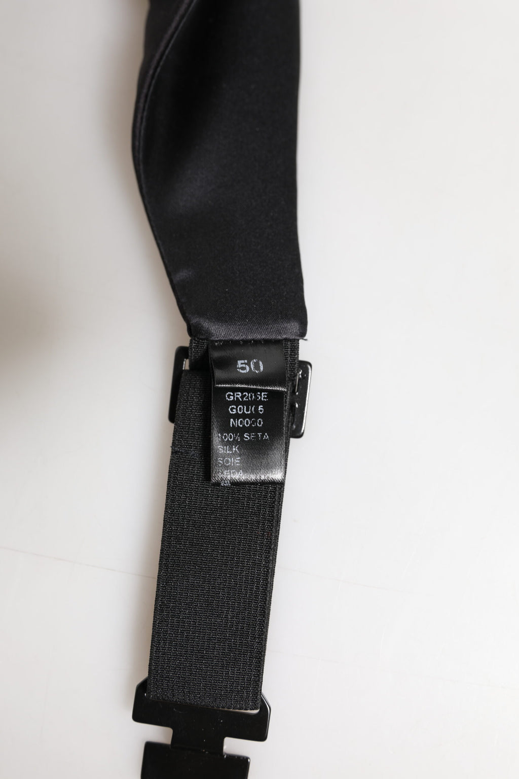 Schwarzer Herren Kummerbund aus 100 % Seide, breite Taille