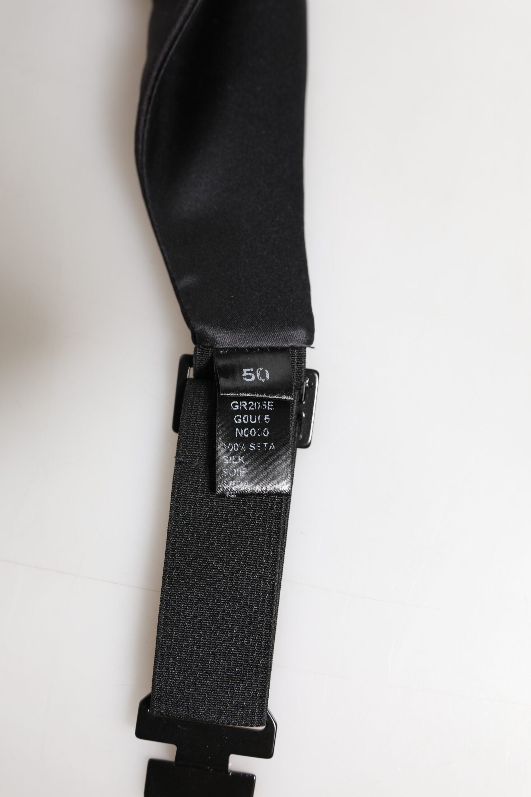 Schwarzer Herren Kummerbund aus 100 % Seide, breite Taille