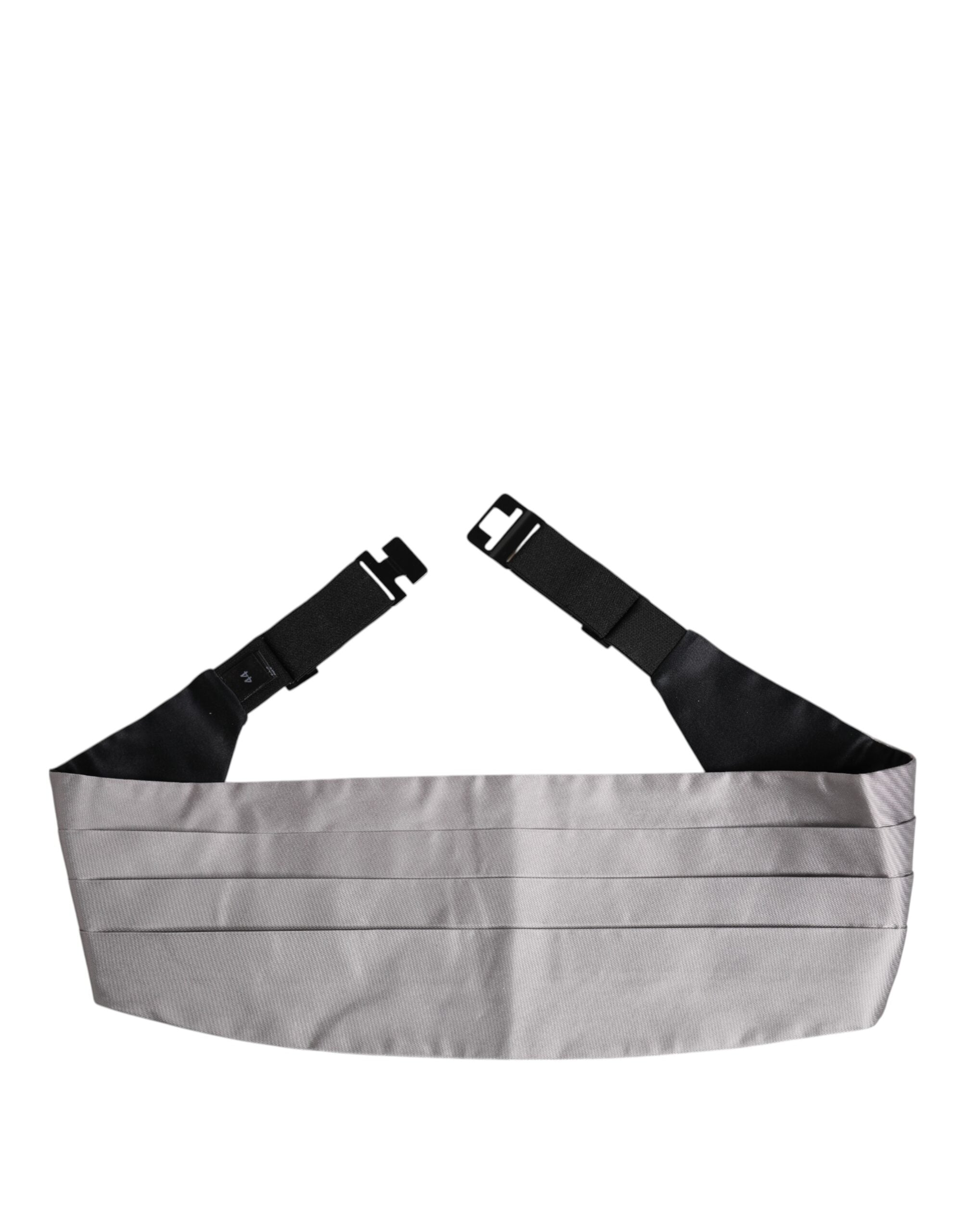 Grauer Herren-Gürtel 100 % Seide Breite Taille Kummerbund