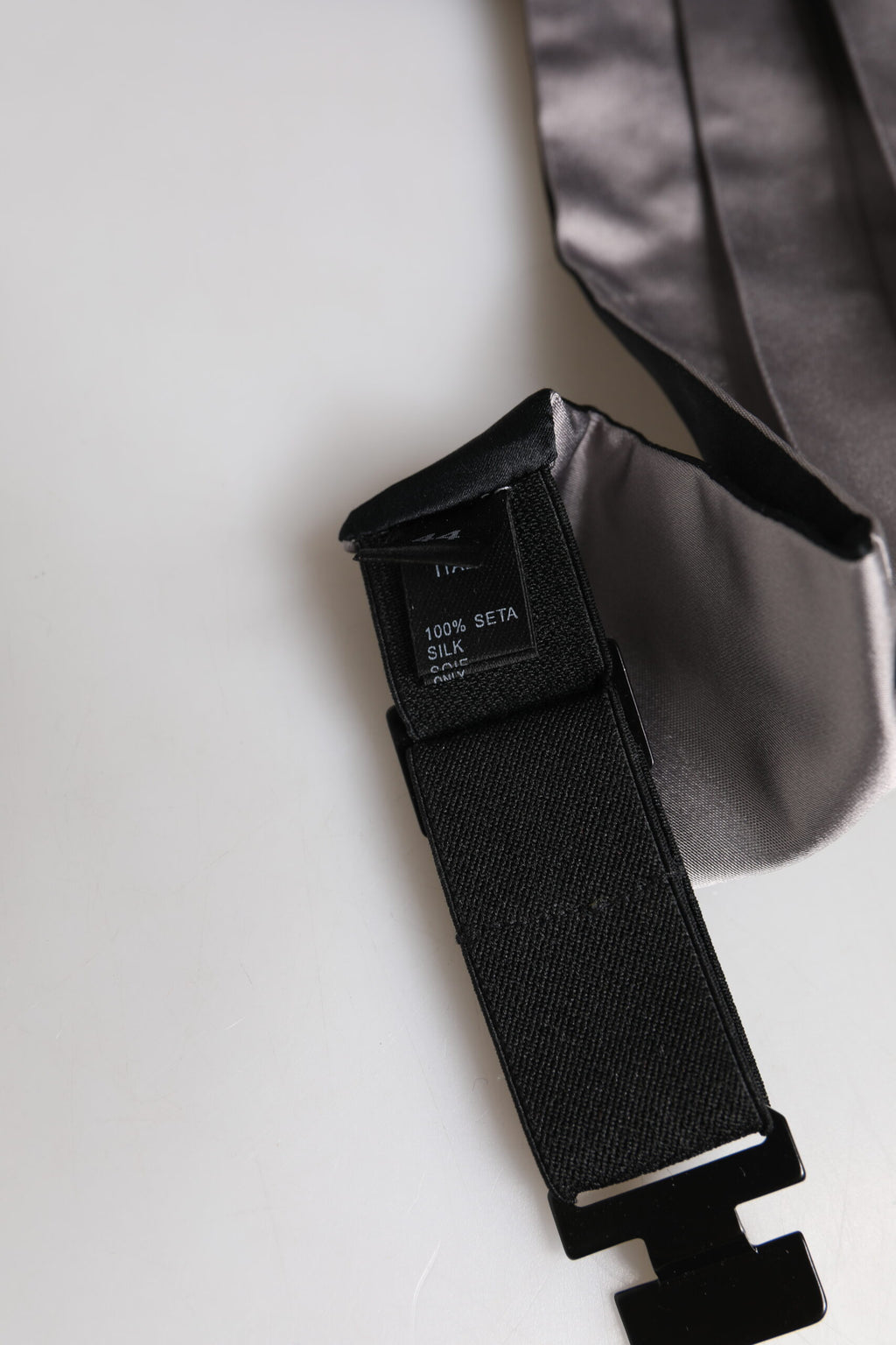 Grauer Herren-Gürtel 100 % Seide Breite Taille Kummerbund
