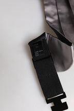 Grauer Herren-Gürtel 100 % Seide Breite Taille Kummerbund
