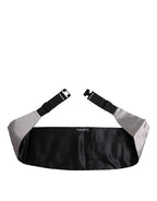 Grauer Herren-Gürtel 100 % Seide Breite Taille Kummerbund