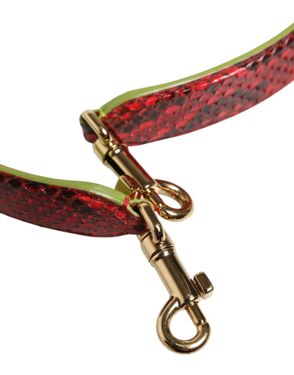Cinturino a spalla accessorio per borsa in pelle esotica rossa