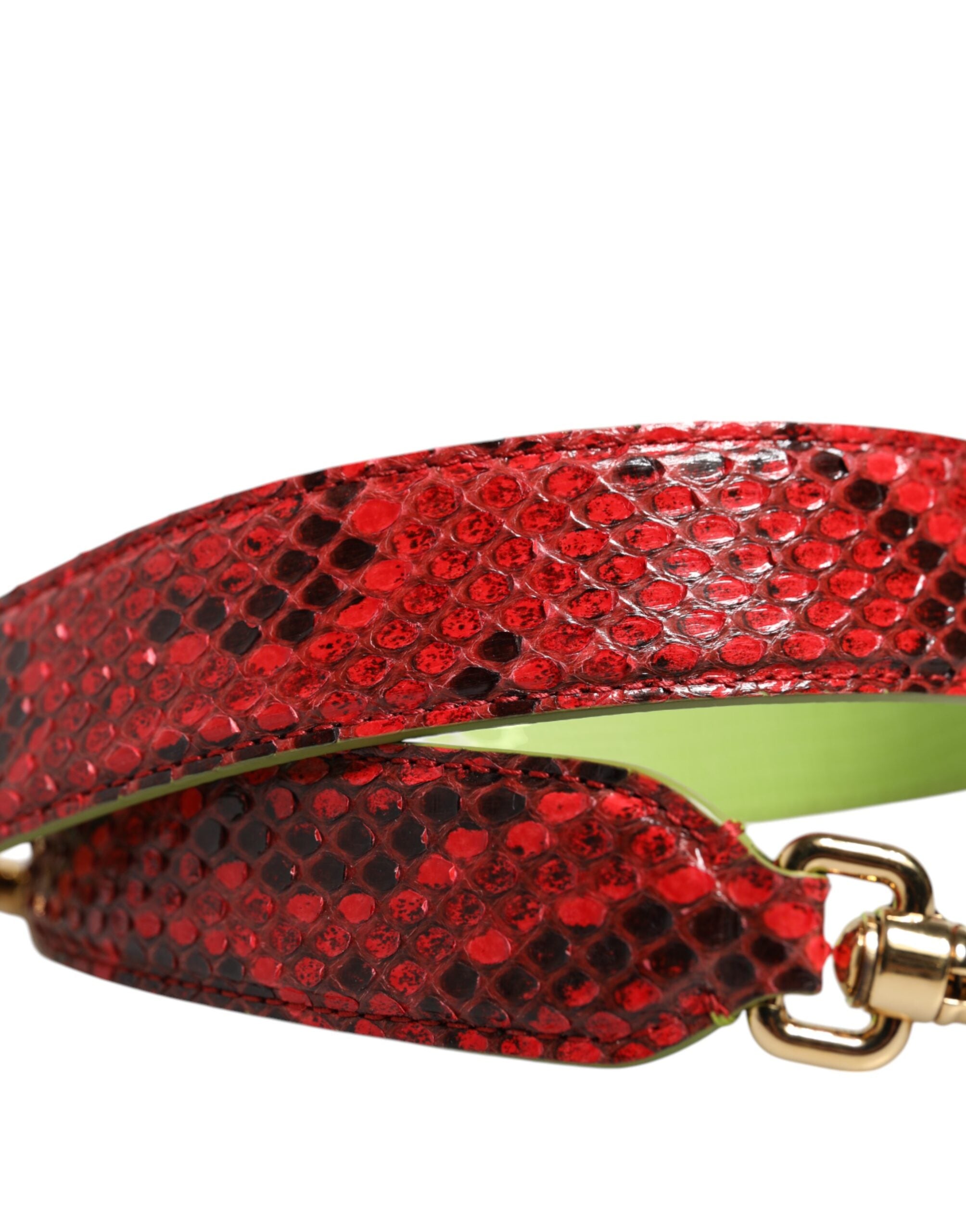 Cinturino a spalla accessorio per borsa in pelle esotica rossa