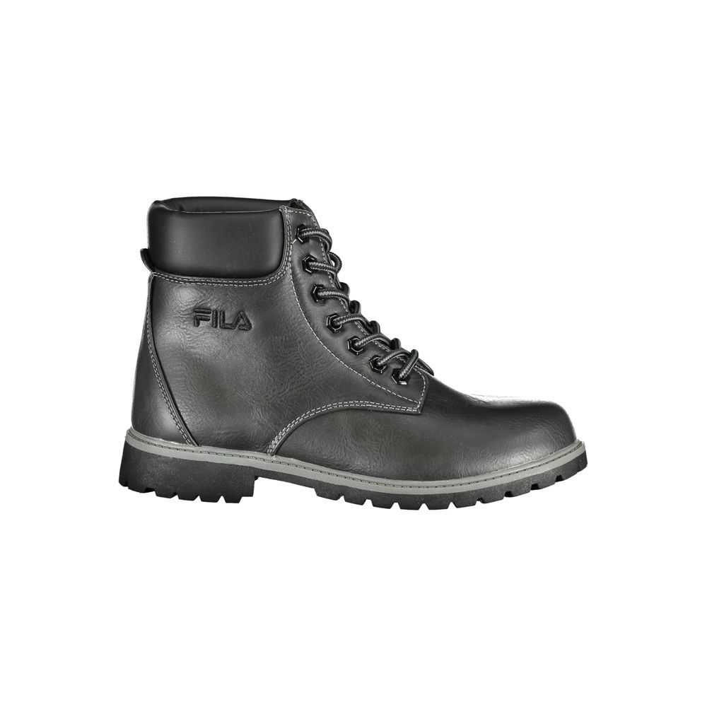 Schwarze Polyurethan Damen Stiefelette