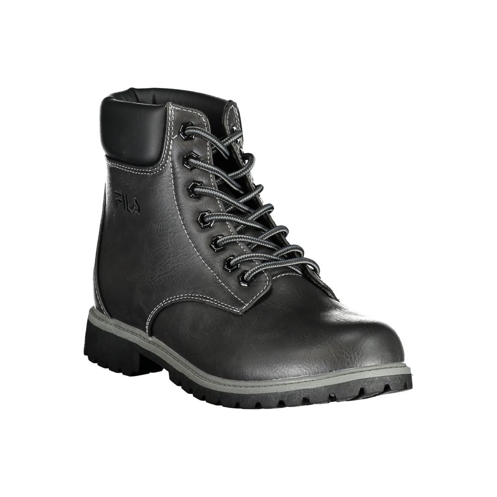 Schwarze Polyurethan Damen Stiefelette
