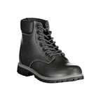Schwarze Polyurethan Damen Stiefelette