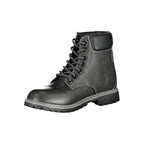 Schwarze Polyurethan Damen Stiefelette