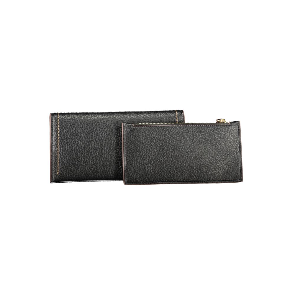 Black Polyurethane Women's Wallet