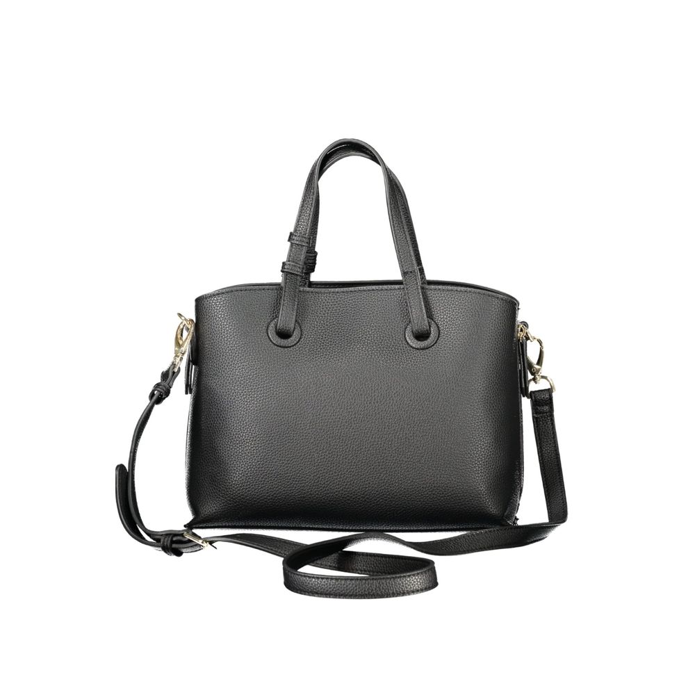 Damenhandtasche aus schwarzem Polyurethan