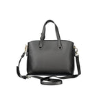 Damenhandtasche aus schwarzem Polyurethan
