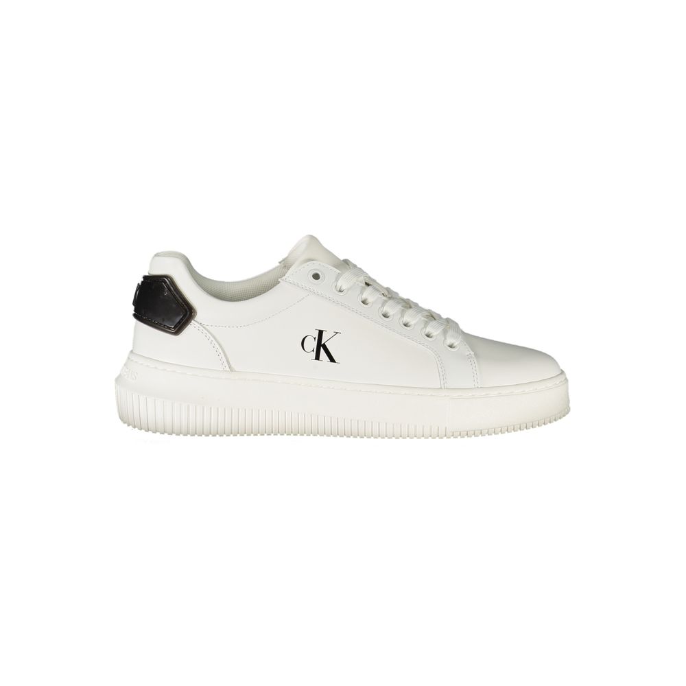 Weißer Polyurethan-Sneaker für Damen