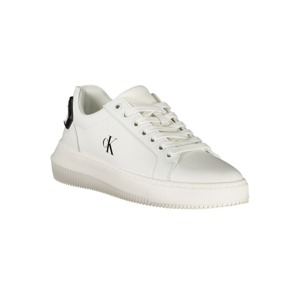 Weißer Polyurethan-Sneaker für Damen
