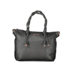 "Black Polyurethane Women's Bag"
