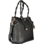 "Black Polyurethane Women's Bag"