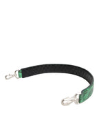 Schwarz Grüne Exotic Ledertasche Schulterriemen