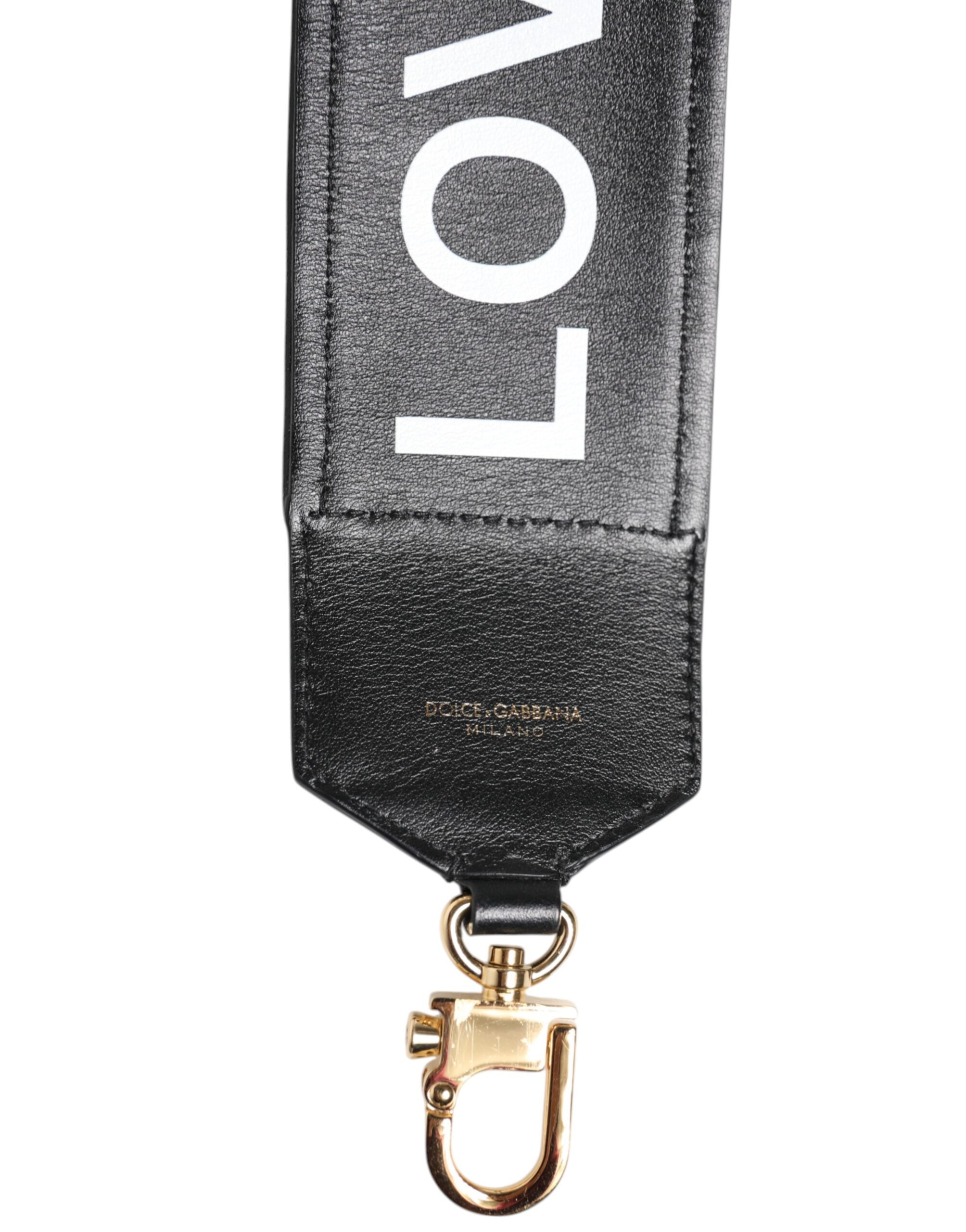 Black Leopard Print Reversible Bag Shoulder Strap