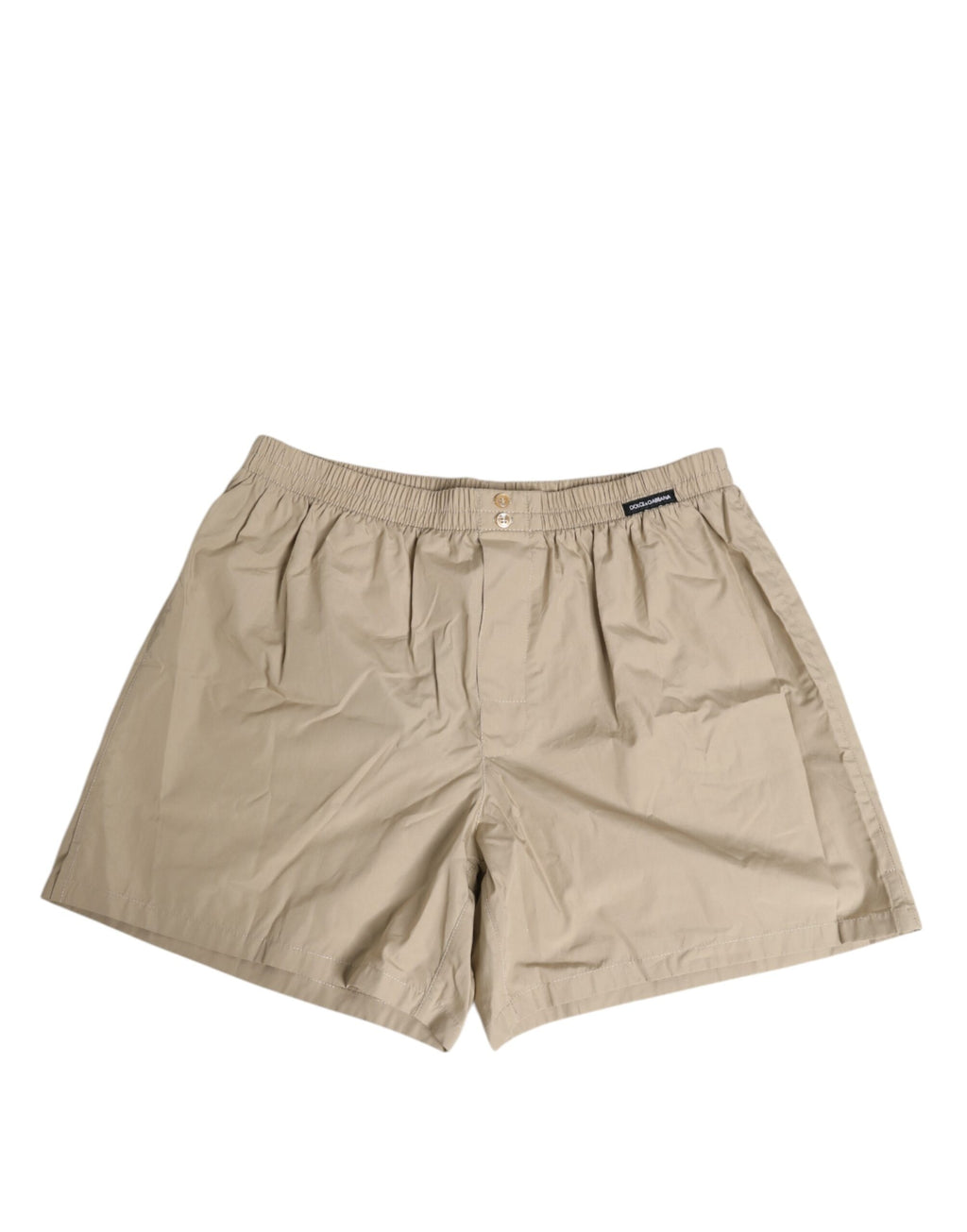 Beige Baumwoll-Boxershorts Regular