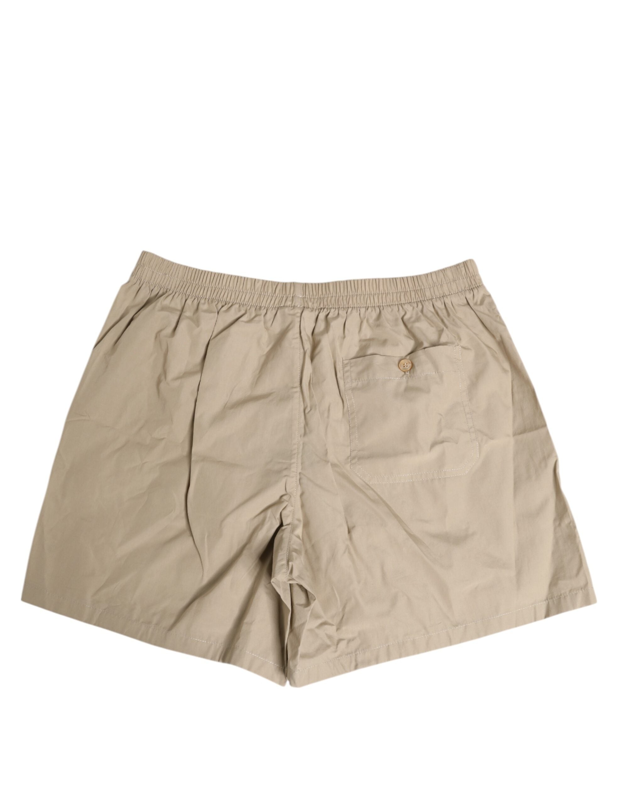 Beige Baumwoll-Boxershorts Regular