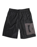 Badeshorts für Herren mit schwarzem Logo-Print