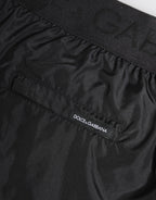 Badeshorts für Herren mit schwarzem Logo-Print