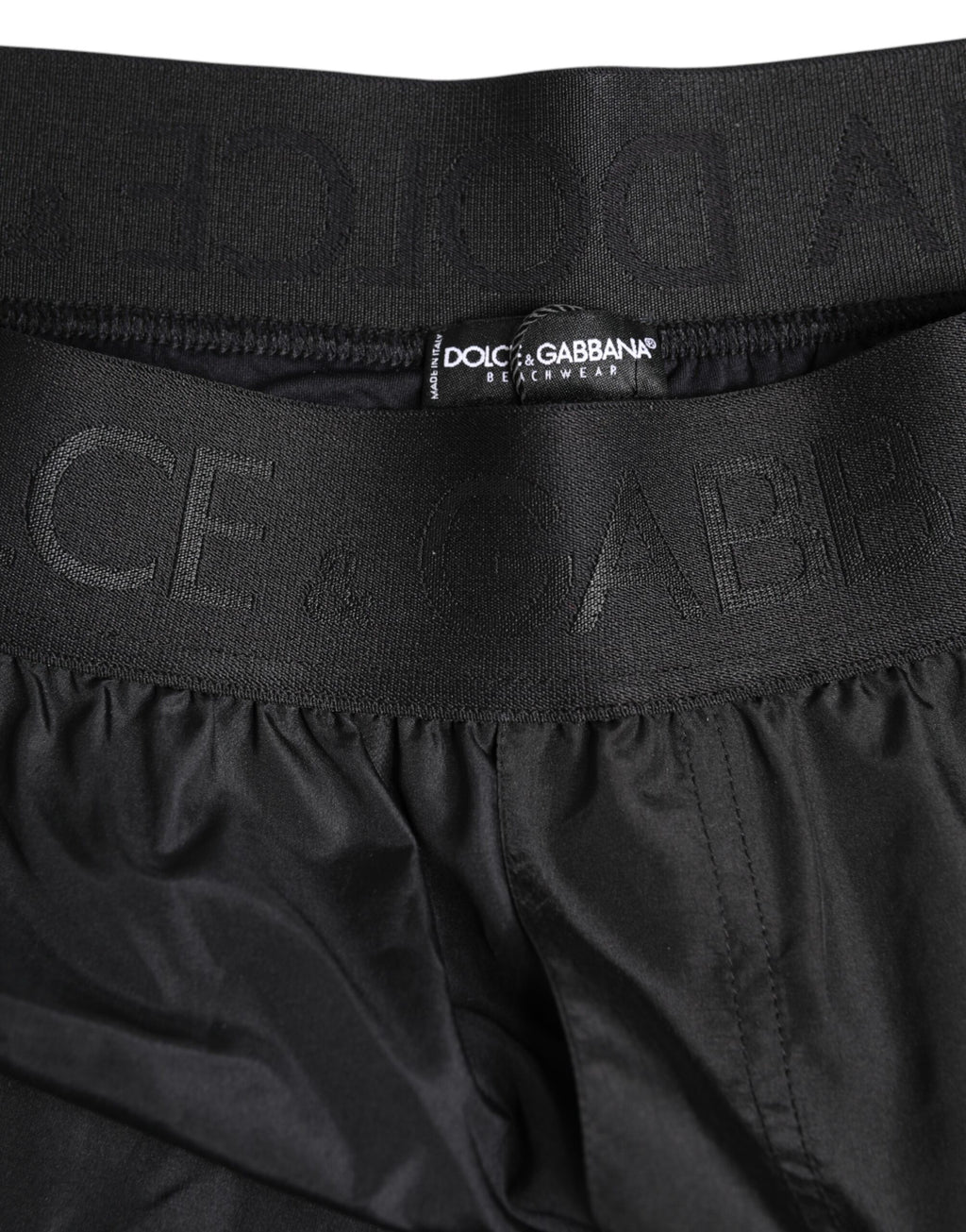 Badeshorts für Herren mit schwarzem Logo-Print