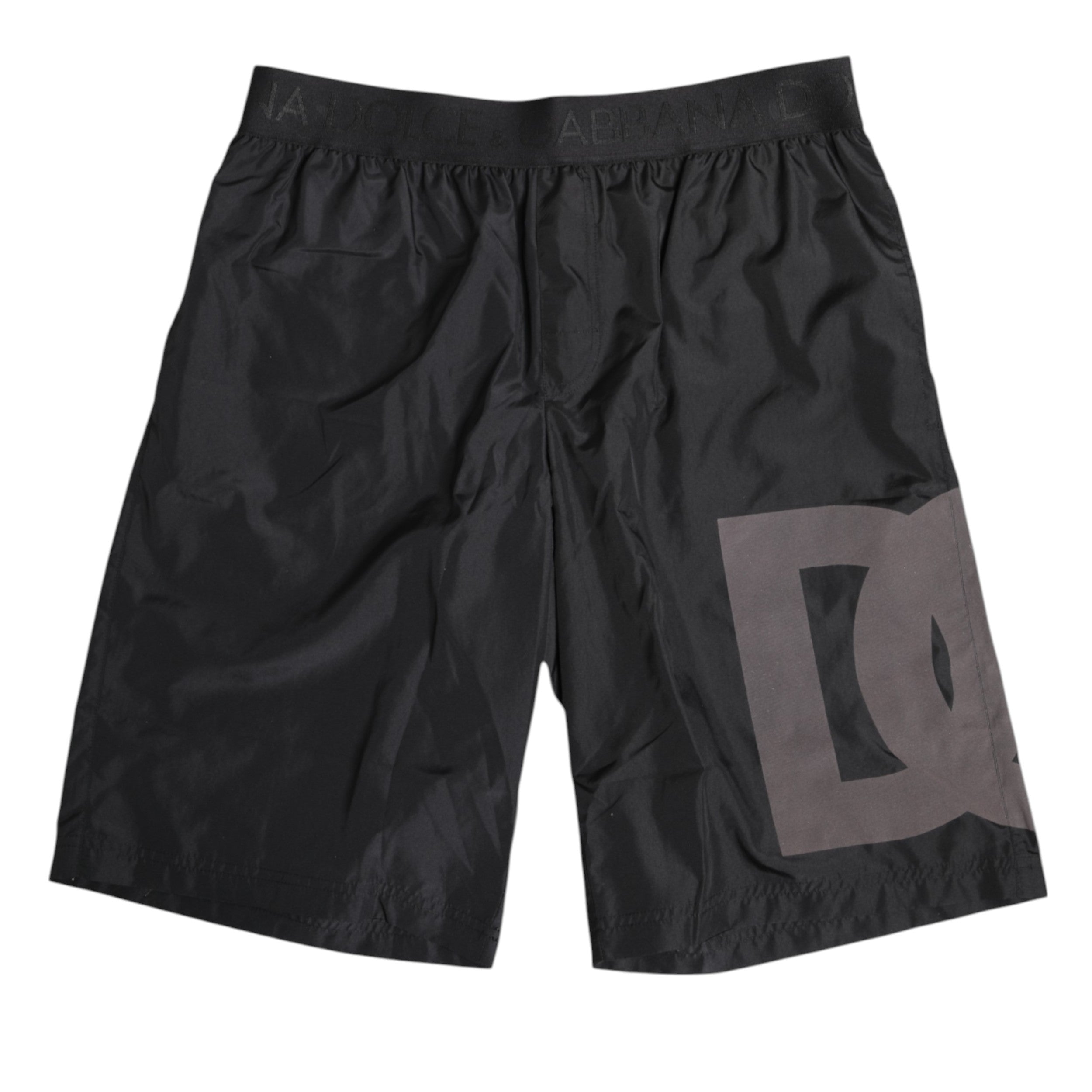 Badeshorts für Herren mit schwarzem Logo-Print