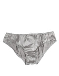 Gray Silk Stretch Low-Rise Briefs