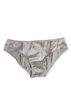 Gray Silk Stretch Low-Rise Briefs