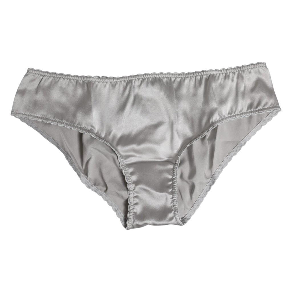 Gray Silk Stretch Low-Rise Briefs