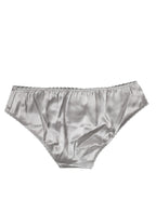 Gray Silk Stretch Low-Rise Briefs
