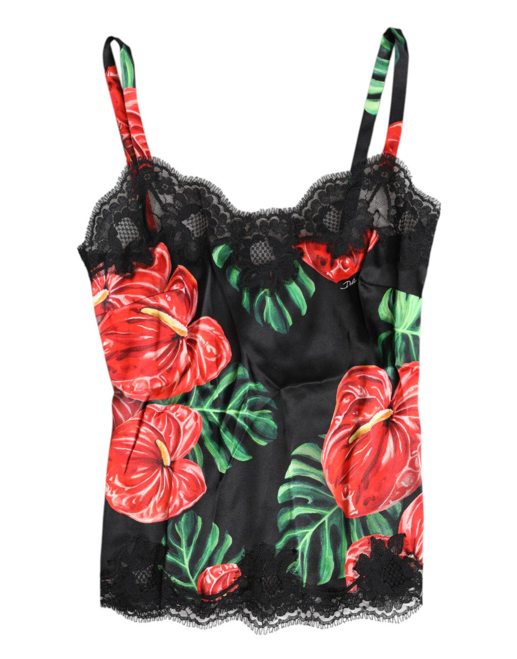 Mehrfarbige Blumen Seide Tank Top Dessous Unterwäsche