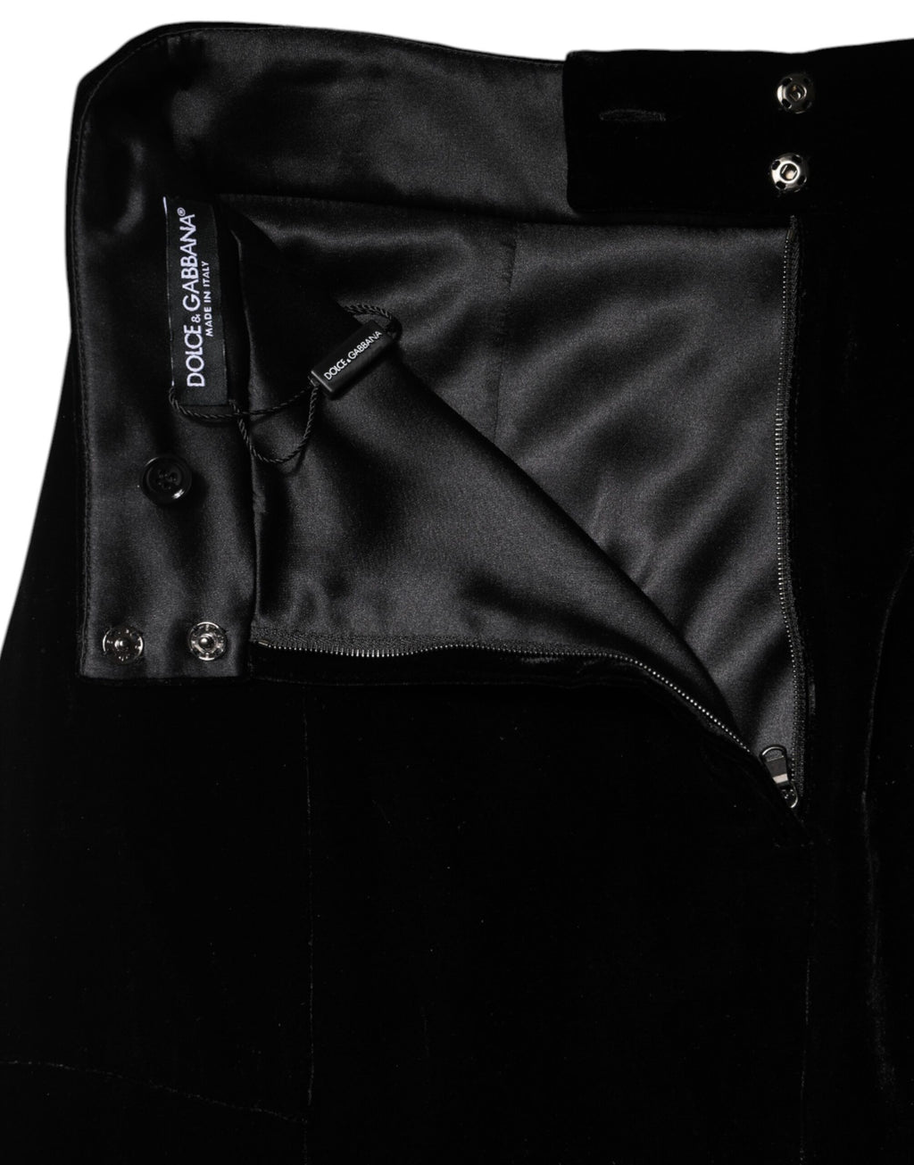 Schwarzer High Waist Fit & Flare Midi-Rock