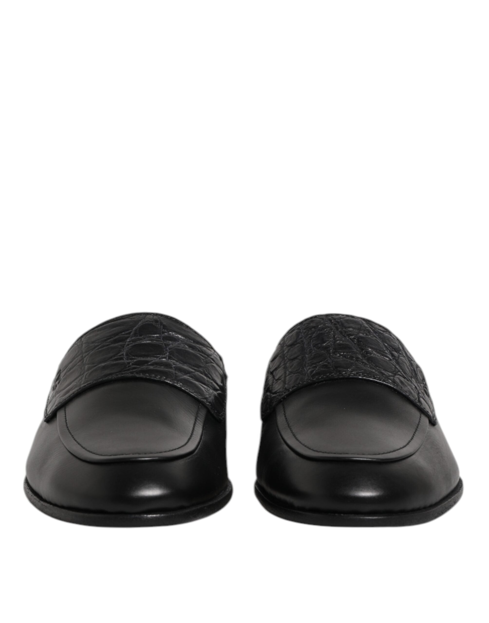 Scarpe Loafers Slip On In Pelle Di Vitello Nera