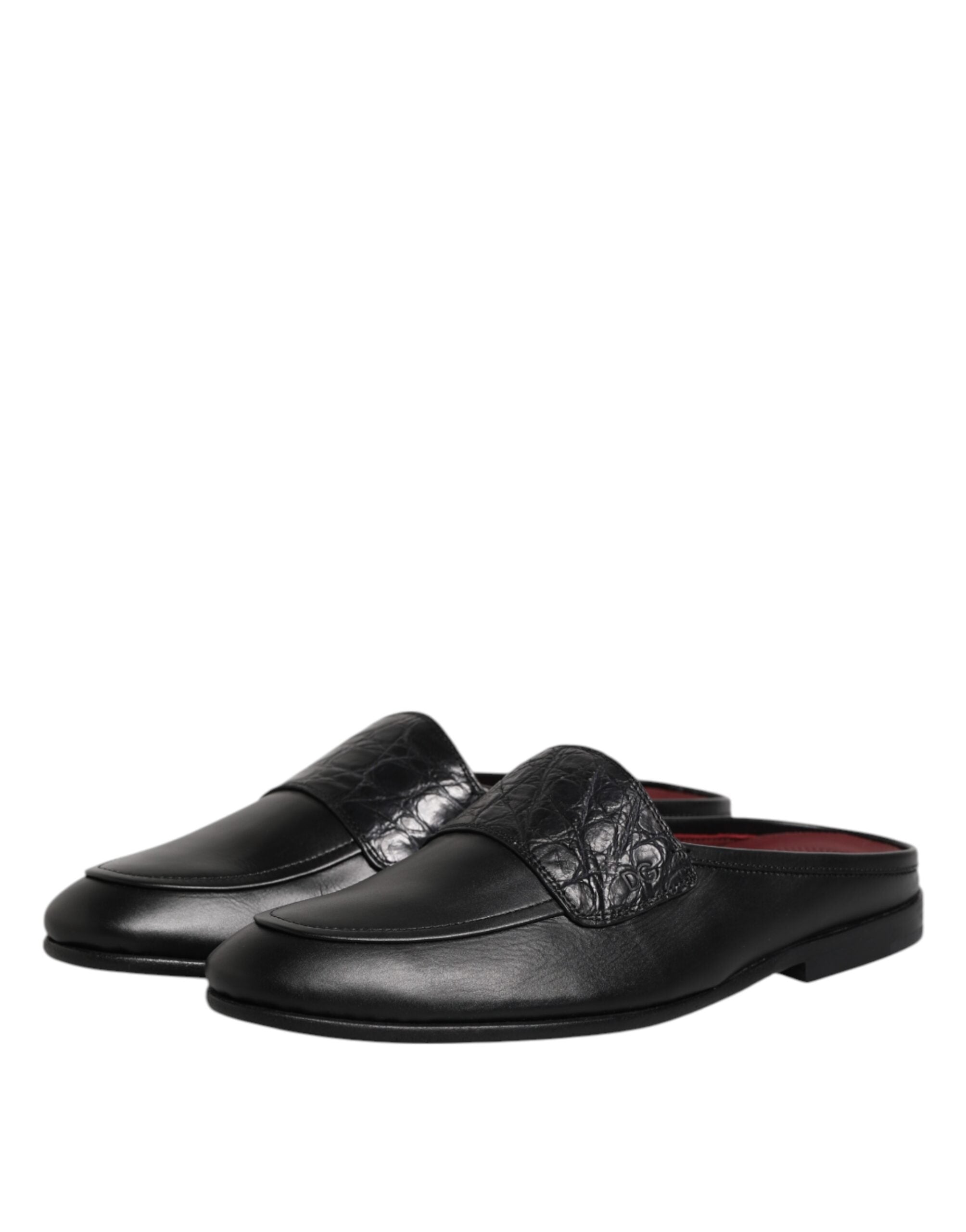 Scarpe Loafers Slip On In Pelle Di Vitello Nera