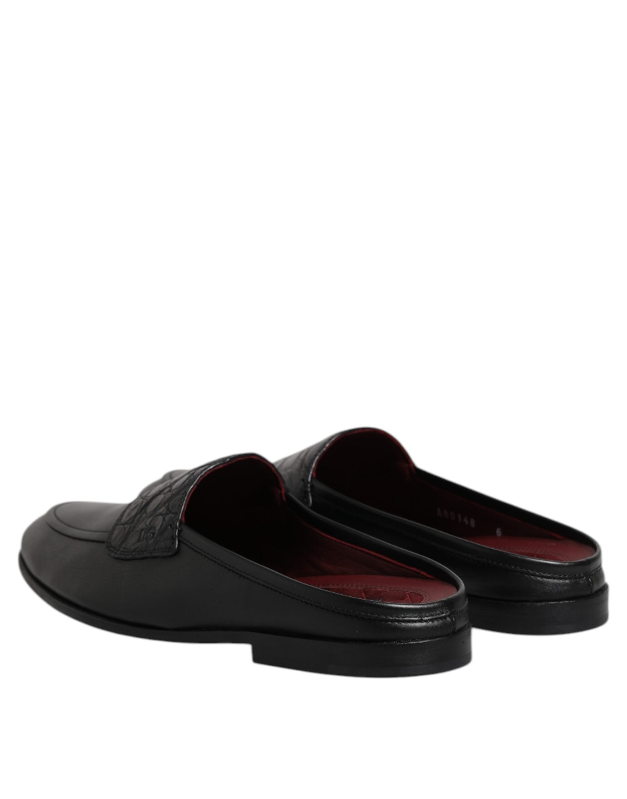 Scarpe Loafers Slip On In Pelle Di Vitello Nera
