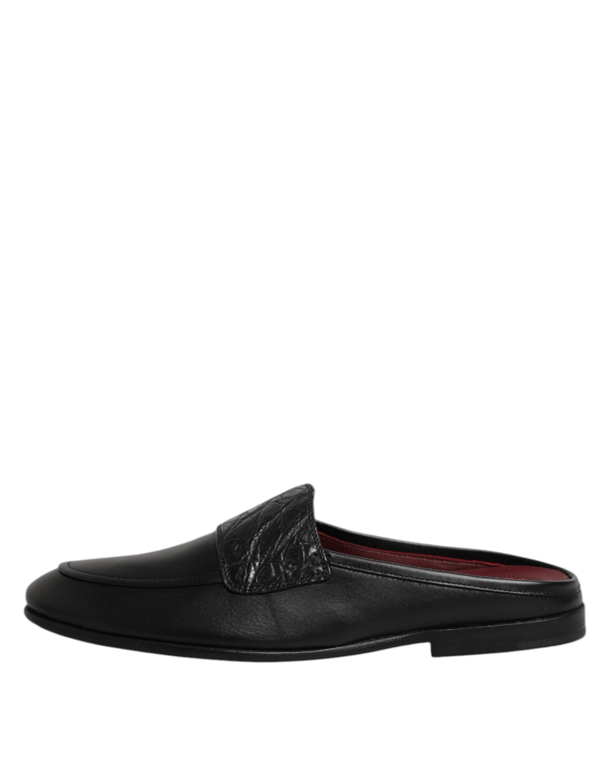 Scarpe Loafers Slip On In Pelle Di Vitello Nera