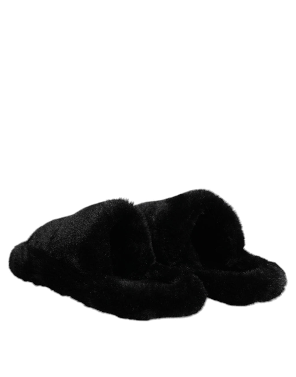 Hausschuhe aus schwarzem Polyester-Samt
