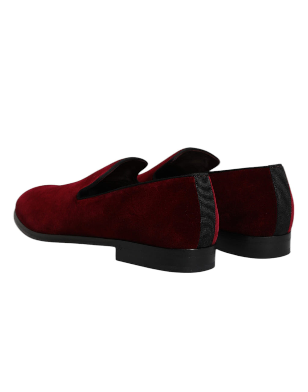 Rote Slipper aus Baumwollsamt für festliche Anlässe