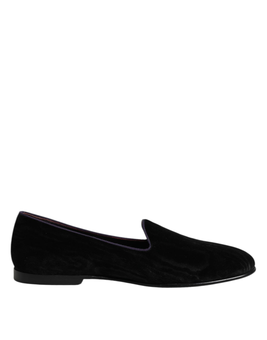 Schwarze DG Crown Bestickung Loafer Slip On Schuhe