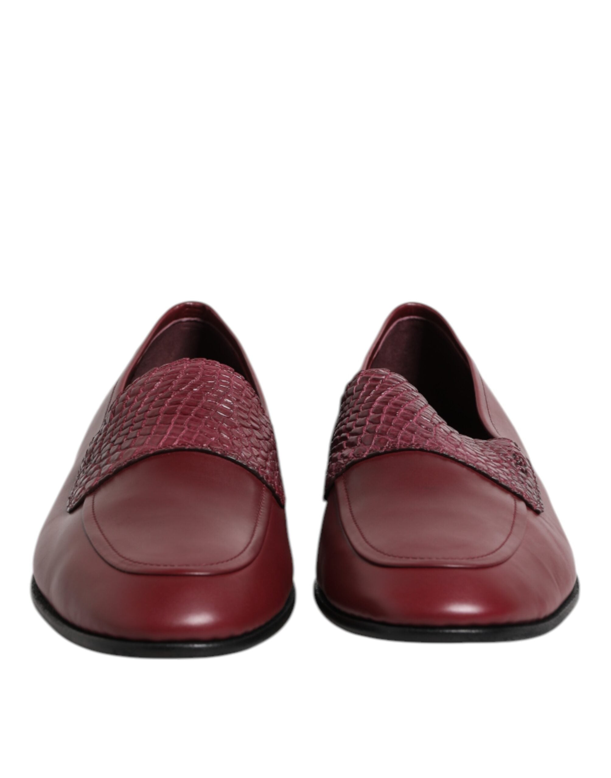 Scarpe eleganti slip-on in pelle di vitello bordeaux