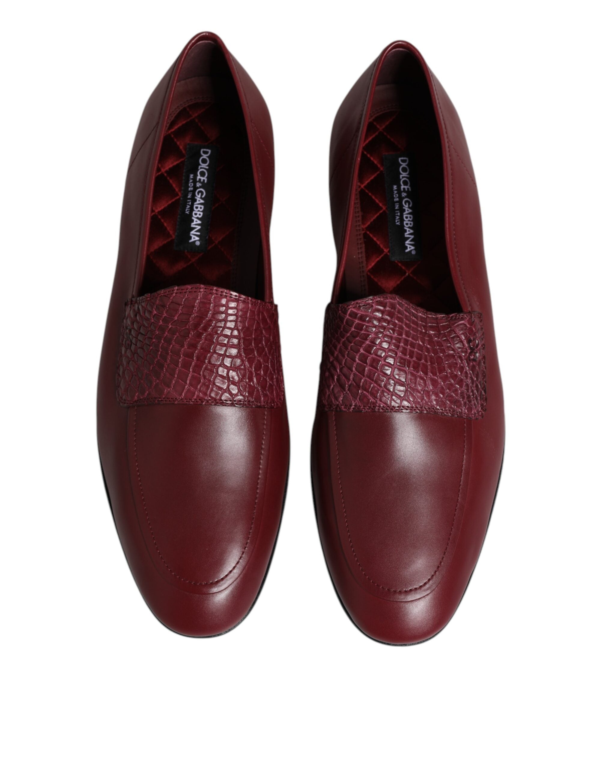 Scarpe eleganti slip-on in pelle di vitello bordeaux