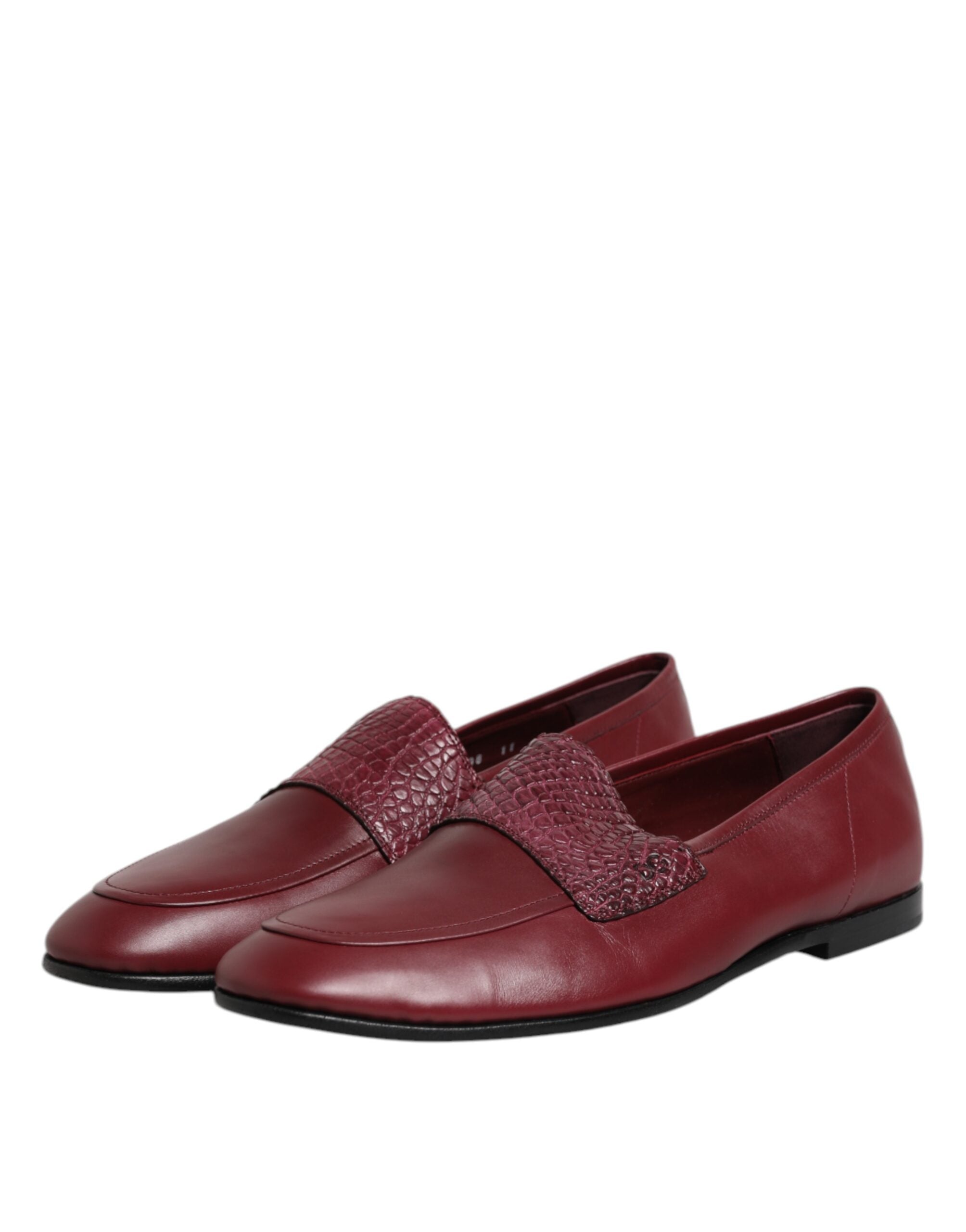 Scarpe eleganti slip-on in pelle di vitello bordeaux