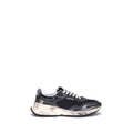 Schwarze athletische Sneakers aus Kalbsleder